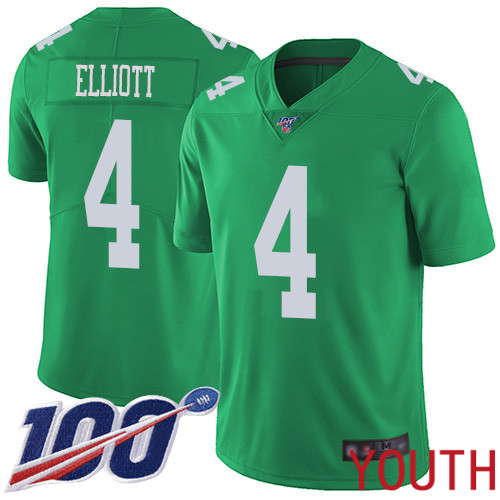 Youth Philadelphia Eagles #4 Jake Elliott Limited Green Rush Vapor Untouchable NFL Jersey 100th Season Football->youth nfl jersey->Youth Jersey